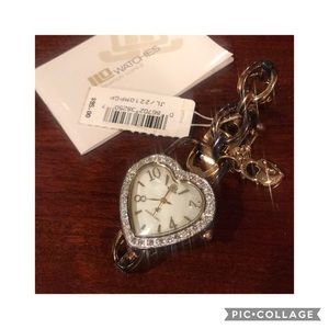 Jennifer Lopez Crystal Glitz Heart Shaped Watch